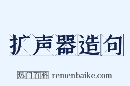 扩声器造句是什么意思的图片